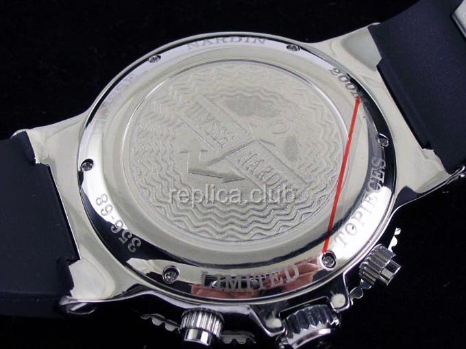 Ediciones limitadas Ulysse Nardin Maxi Sello Azul Marino Cronógrafo replicas relojes #2