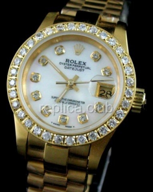Rolex Oyster Mesdames DateJust Perpetual Montre Swiss Replica #3