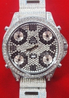 Jacob & Co Cinq taille de la zone à temps plein, acier diamants braclet Replica Watch #2