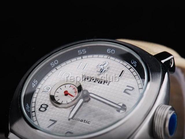 Réplique Ferrari Montre Réserve Panerai Puissance Mouvement des blancs automatique boîtier et la lunette avec cadran blanc - BWS0372