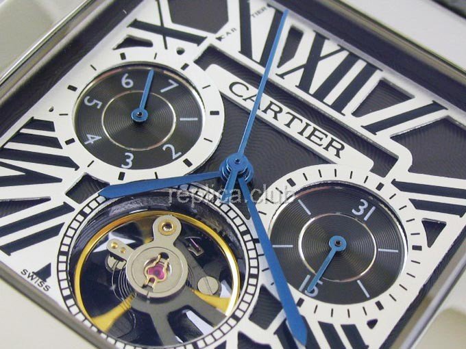 Cartier Santos 100 Replica Watch Datograph Tourbillon