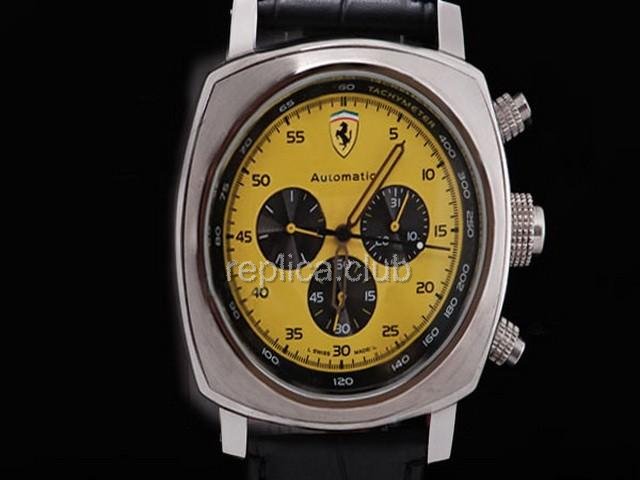 Replica Panerai Ferrari-Uhr Automatische Gelb Zifferblatt mit weißen Case - BWS0369