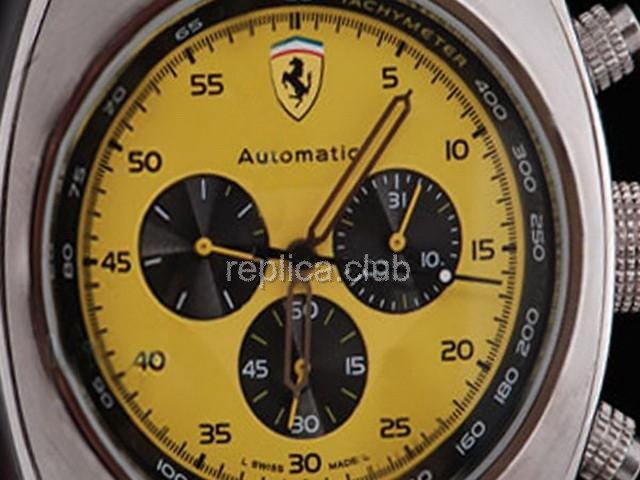Replica Panerai Ferrari-Uhr Automatische Gelb Zifferblatt mit weißen Case - BWS0369