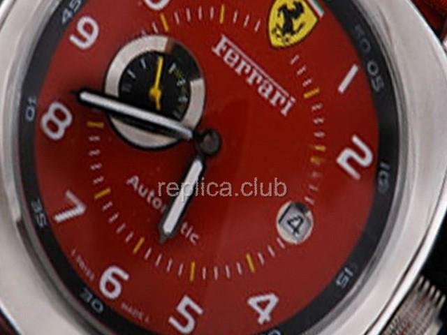 Ferrari-Uhr Replica Panerai Power Reserve Aoutmatic Bewegung rotes Zifferblatt und Armband - BWS0379