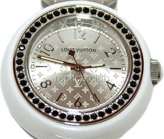 Louis Vuitton Tambour Quartz Diamonds Replica Watch #3