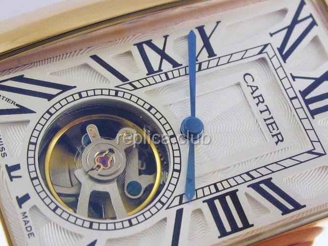 Cartier Tank Americaine Tourbillon Replik-Uhr #2