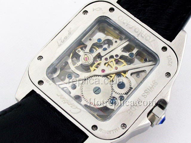 Cartier Santos 100 Squelette Replica Watch #1