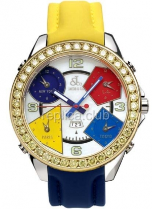 Jacob & Co Five Time Zone Watch Full Size Replica #1