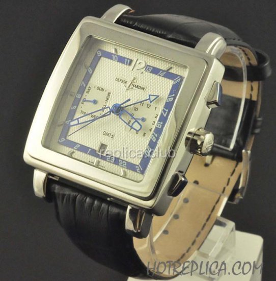 Ulysse Nardin Quadrato GMT Dual Time Watch Datograph Replica #1