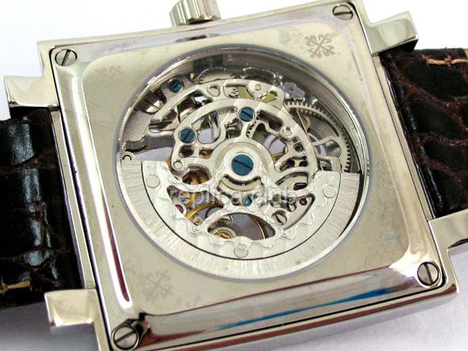 パテックフィリップSceletonスクエアダイヤルダイヤモンドレプリカ時計