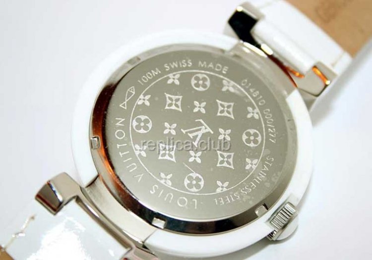 Louis Vuitton Tambour Quartz Watch Replica Diamonds #3