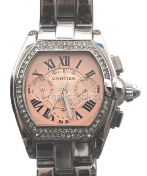 Roadster Cartier Replica Watch Calendar Diamonds #1