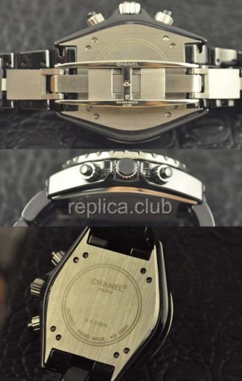 Шанель J12 Хронограф бриллианты, Real керамический корпус А Braclet, 40 мм