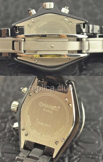Шанель J12 Хронограф бриллианты, Real керамический корпус А Braclet, 34 мм